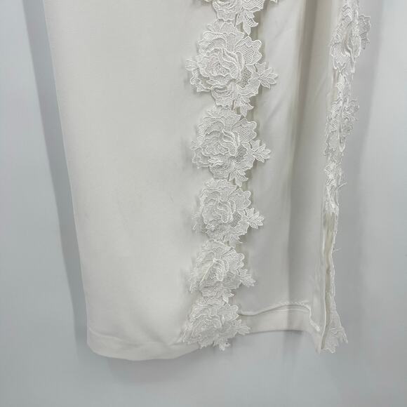 Elegant White Strapless Maxi Dress - Picture 9 of 16